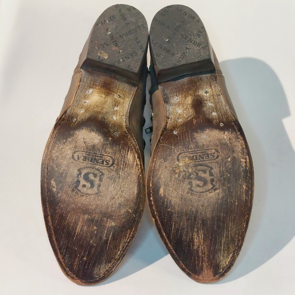 Sendra studded taupe leather low western boots, EU43/11 - Picture 12 of 16